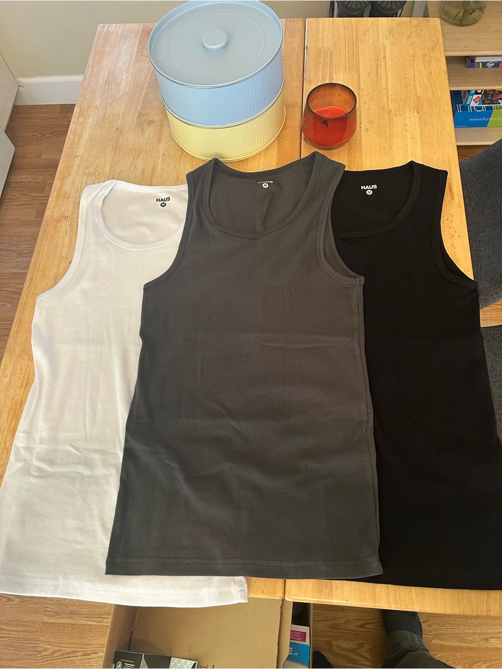 Men's Tank Top - White, Charcoal, Black (3-Pack)